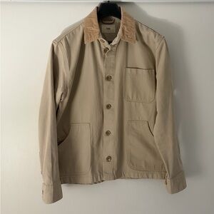 Folk Tan chore Jacket with Corduroy Collar